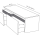 Mueble de baño madera maciza con encimera de madera Alpes 4 Bruntec croquis 6