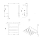 Asiento de ducha abatible New Wccare PMR de Unisan croquis 2