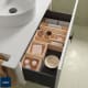 Mueble de baño con encimera de madera Biba Salgar detalle 2
