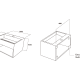 Lavabo de baño suspendido Rock de Art and Bath croquis 2