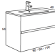 Conjunto mueble de baño Kubik Sanchis croquis 5