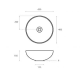 Lavabo sobre encimera Microcement Bathco croquis 6