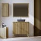Meuble de salle de bains avec plan de toilette en bois massif et pieds Alpes 14 Bruntec principal 0
