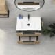 Conjunto mueble de baño fondo reducido 39cm Comet tirador dorado Coycama detalle 3
