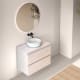 Meuble de salle de bains profondeur réduite 39 cm avec plan de toilette en bois Roma Bruntec principal 3