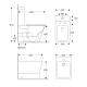 Pack Inodoro + bidé New París Bruntec croquis 7