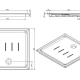 Plato de ducha de cerámica Waterline Unisan croquis 3