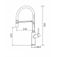 Grifo de cocina Sena Imex croquis 13