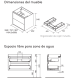 Meubles de salle de bains avec plan de toilette en bois Optimus Salgar croquis 13