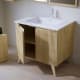 Ensemble de meubles de salle de bains en bois massif Alpes 14 Bruntec détail 2