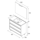 Conjunto mueble de baño Attila Salgar croquis 12