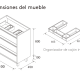 Conjunto mueble de baño Attila Salgar croquis 13
