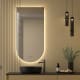 Miroir en arc de cercle avec éclairage LED Lama Bruntec Bruntec principal 6