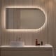 Miroir en arc de cercle avec éclairage LED Lama Bruntec Bruntec principal 5