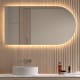 Miroir en arc de cercle avec éclairage LED Lama Bruntec Bruntec principal 4