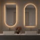 Miroir en arc de cercle avec éclairage LED Lama Bruntec Bruntec principal 7