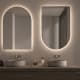 Miroir en arc de cercle avec éclairage LED Lama Bruntec Bruntec principal 8