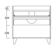 Conjunto mueble de baño fondo reducido 39cm Siena Coycama croquis 4