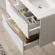 Mueble de baño Landes con encimera de madera Coycama detalle 3