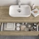 Meuble de salle de bains avec plan de toilette en bois Lambda Coycama détail 16