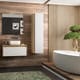 Meuble de salle de bains avec plan de toilette en bois Lambda Coycama environnement 18