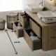 Mueble de baño con encimera de madera maciza Baviera Bruntec croquis 7