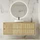 Mueble de baño madera maciza con encimera de madera Alpes 19 Bruntec principal 0