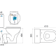 Pack inodoro + bidé Merlín Bruntec croquis 9