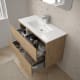 Mueble de baño color madera fondo reducido 37.8 cm Vilma Bruntec detalle 5