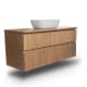 Mueble de baño moderno de madera maciza Alpes Bruntec detalle 3