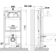 Pack inodoro + cisterna empotrada + pulsador + bide Look Unisan Sanindusa croquis 11