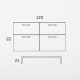 Conjunto mueble de baño con banquillo con lavabo Flat Verso Viso croquis 13