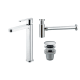 Pack Grifo de lavabo caño alto Roma Imex + Válvula click-clack + Sifón principal 0