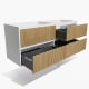 Ensemble de meubles de salle de bains Alpes 18 Bruntec détail 6