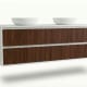 Mueble de baño madera maciza con encimera solid surface Alpes 18 Bruntec principal 1