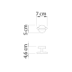 Percha doble de baño Eros Gedy croquis 4