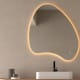 Miroir de salle de bain avec éclairage LED Wave Bruntec principal 1
