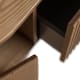 Meuble de salle de bain, plusieurs dimensions, en bois massif de frêne avec plan de toilette en bois Evo Curve Bruntec détail 3