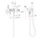 Douche hygiénique pour WC Imex Bless croquis 75