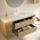 Mueble de baño madera maciza con encimera de solid surface Alpes 13 Bruntec detalle 6