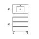 Conjunto mueble de baño Granada Viso croquis 13