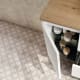 Meuble de salle de bains avec plan de toilette en chêne hydrofuge Box Viso détail 2
