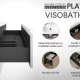 Meuble de salle de bains avec plan de toilette en HDF Compatech de Granada Visobath détail 12