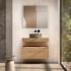 Mueble de baño con encimera de madera 10 cm de altura con cajonera Nomad monocolor Visobath principal 0