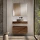Mueble de baño con encimera de madera 10 cm de altura con cajonera Nomad monocolor Visobath principal 3