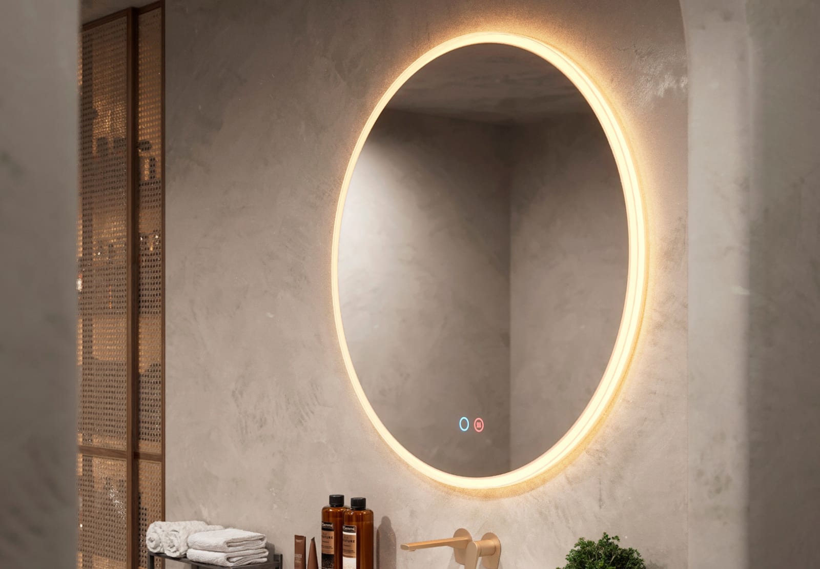 Miroir de salle de bains avec éclairage LED Atenas Ledimex principal 0