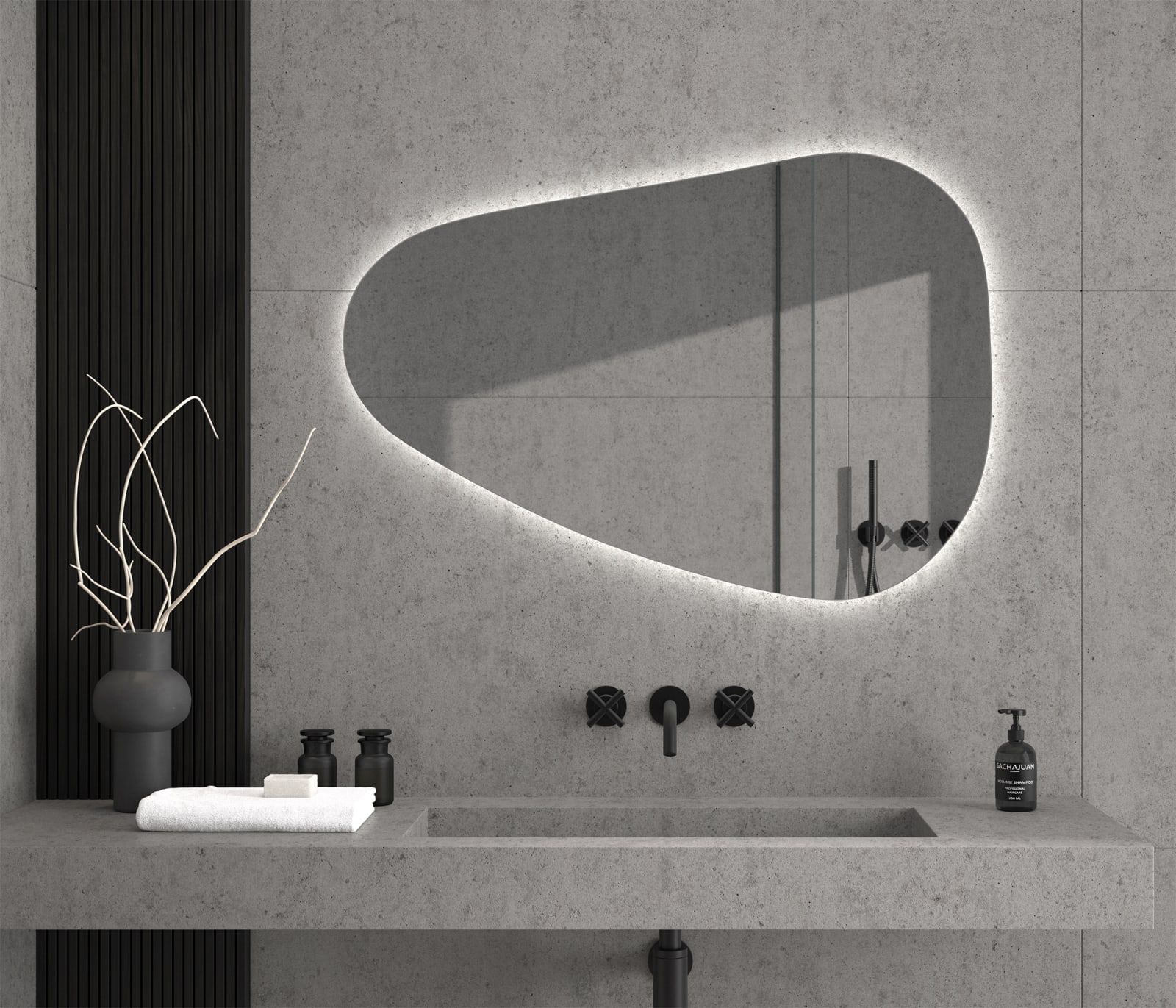 Espejo irregular luz LED Arequipa de Eurobath principal 0