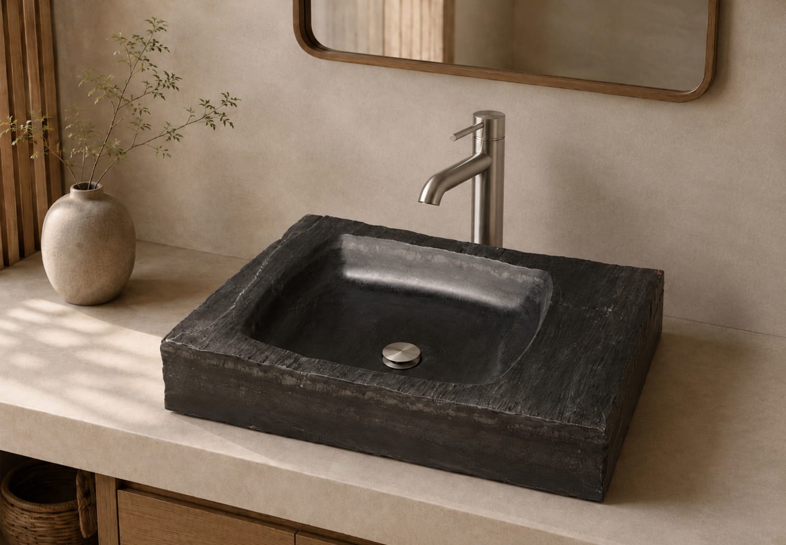 Lavabo de piedra natural Pizarra Bruntec principal 0