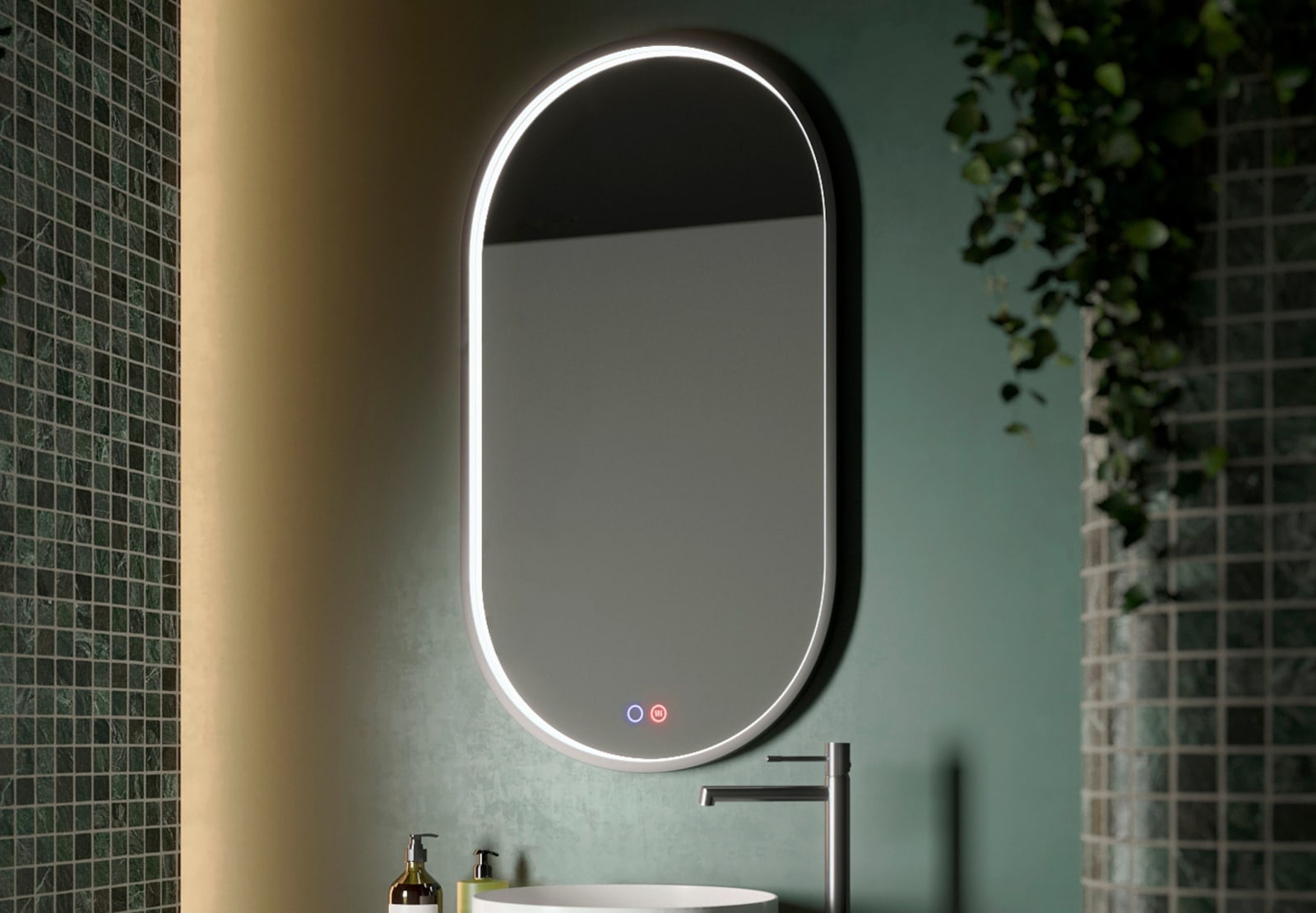 Miroir de salle de bains avec éclairage LED Rio Ledimex principal 0