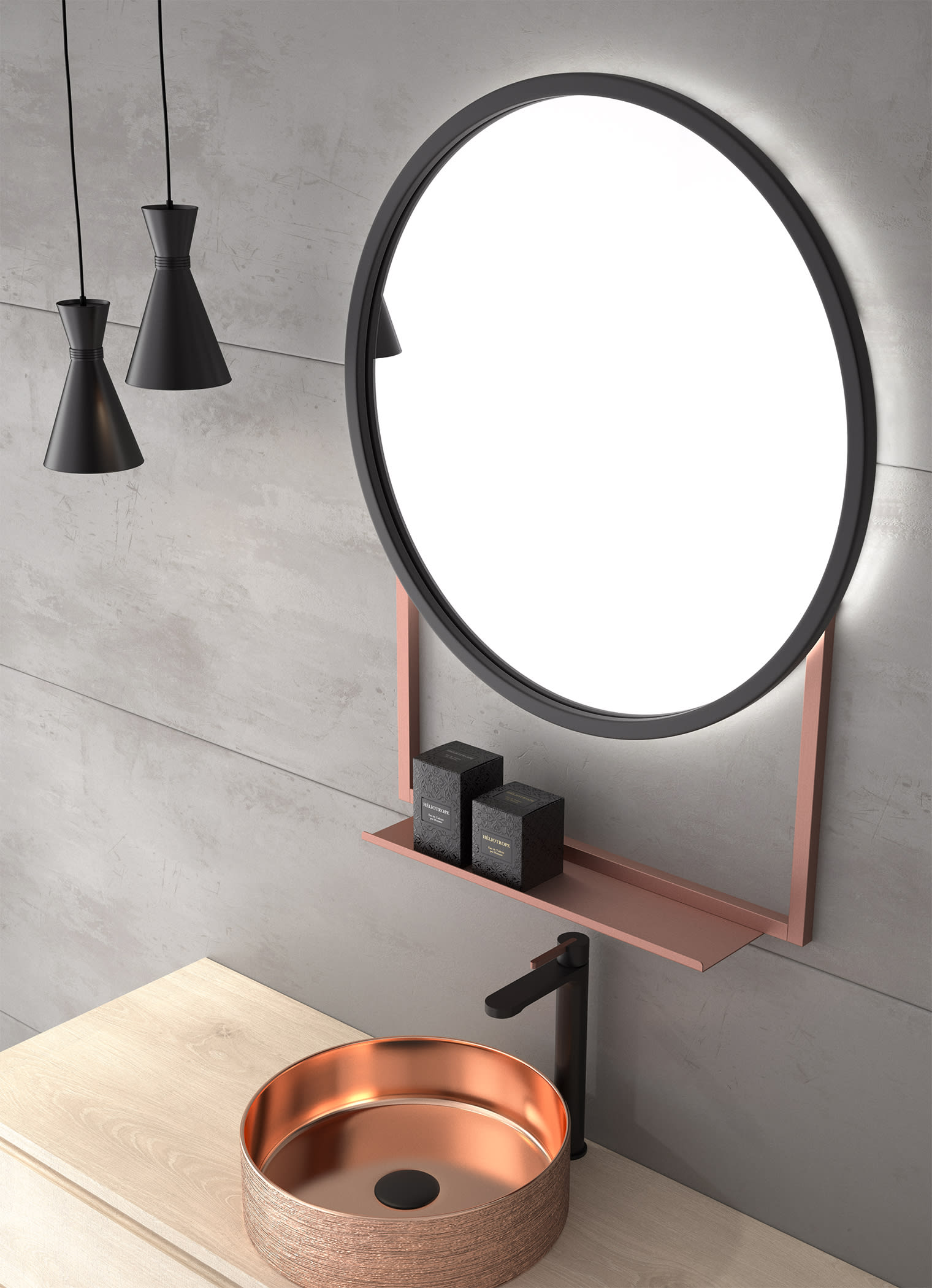 Miroir de salle de bain LED avec éclairage Hawaii Eurobath principal 0